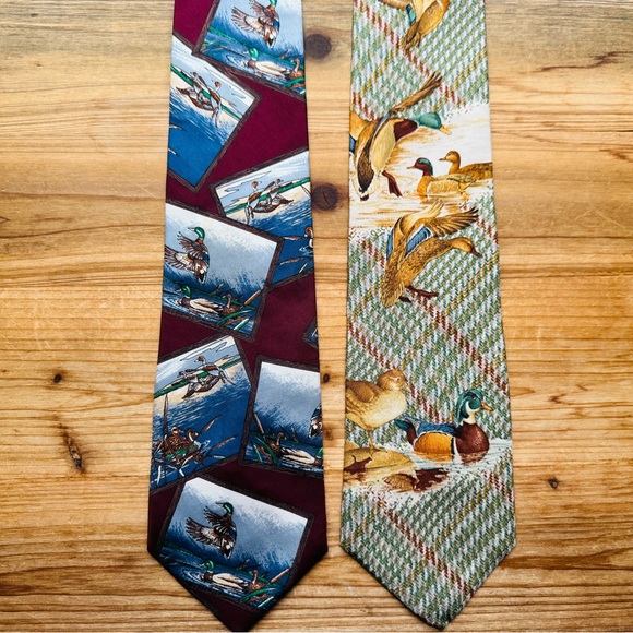 hathaway Other - Silk 2 Piece Duck Hunting Neckties Ties